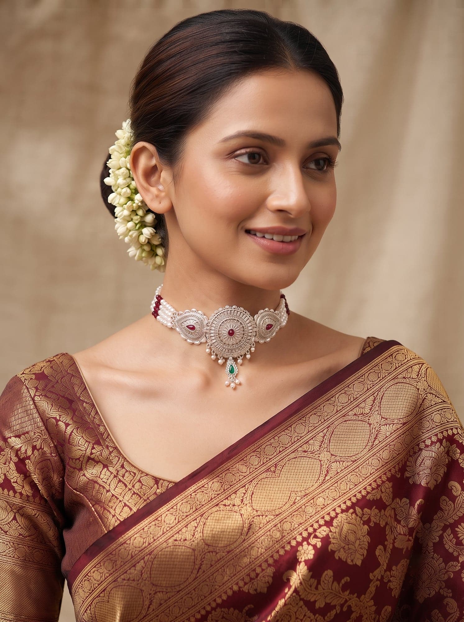 Kumaoni Moti Guluband in 925 sterling silver, view 2