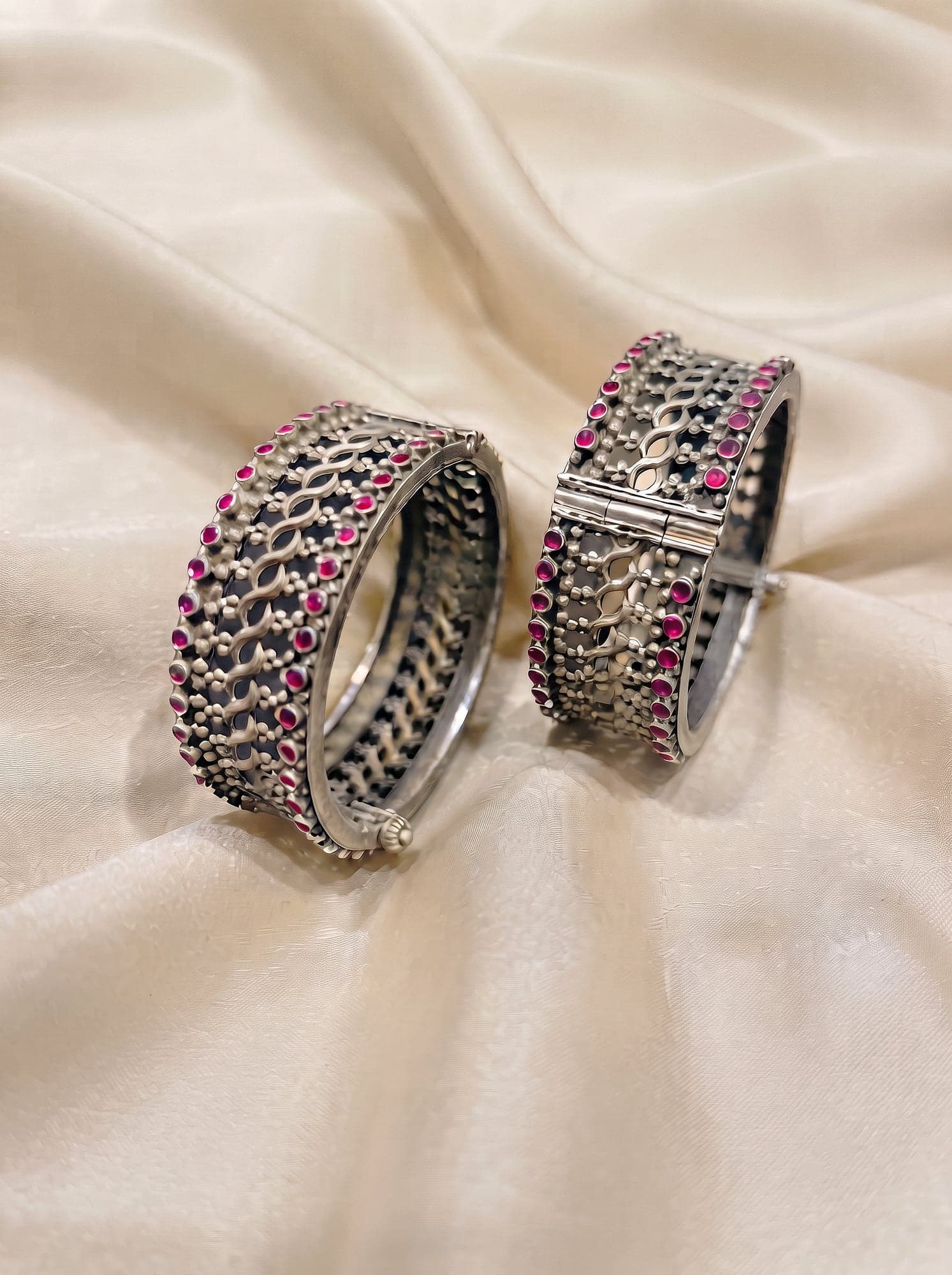 Kumaoni Ratna Bangles in 925 sterling silver, view 2