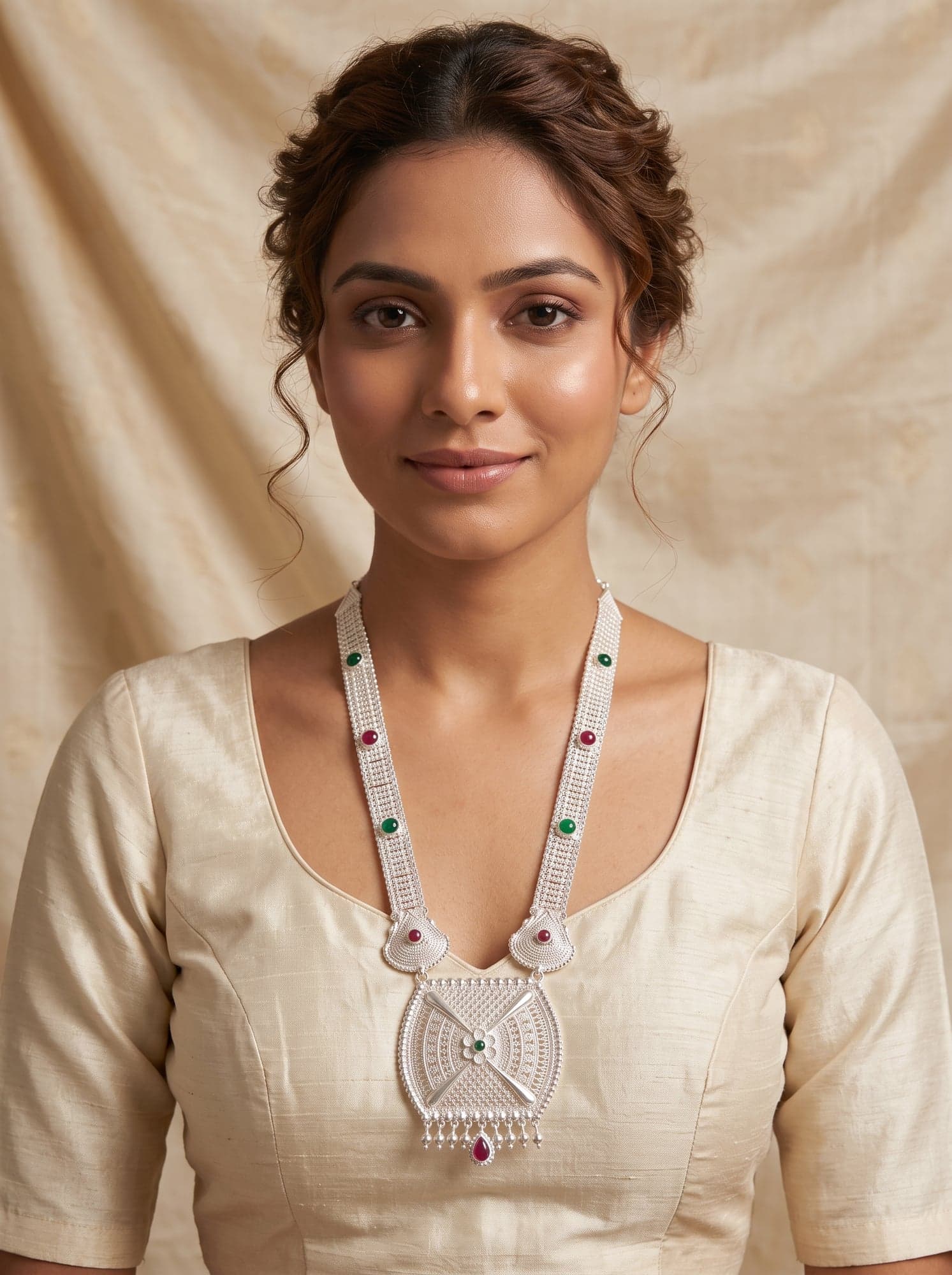 Kumaoni Ratna Rani Haar in 925 sterling silver, view 2