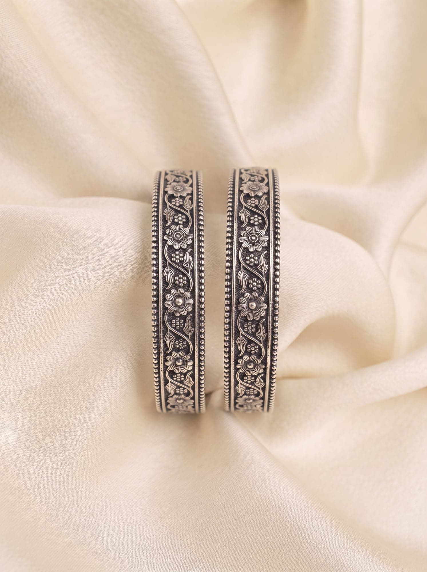 Kumaoni Phool Kangan in 925 sterling silver