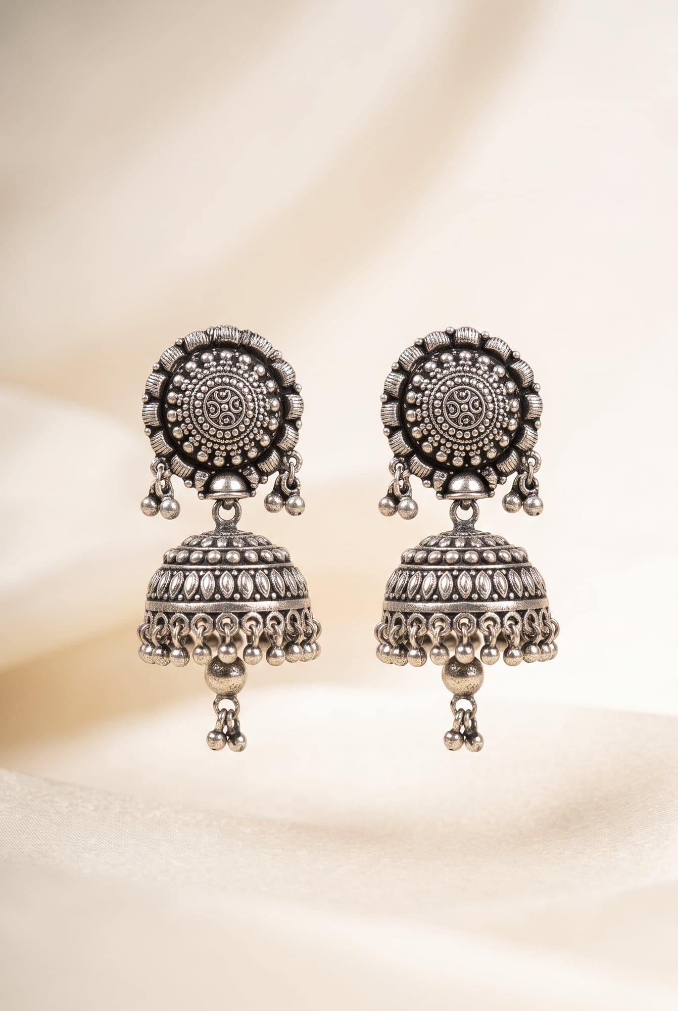 Traditional Kajal Jhumka in 925 sterling silver