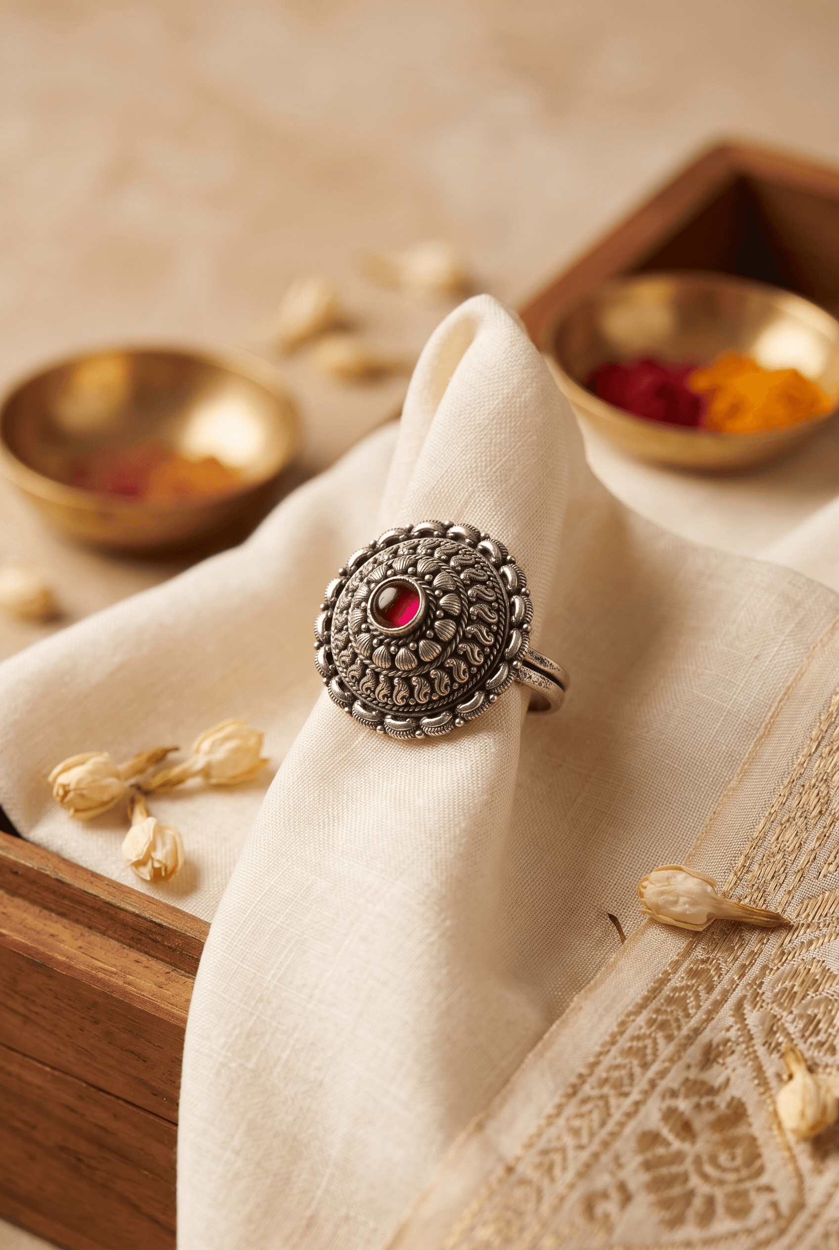 Lalima Ring in 925 sterling silver