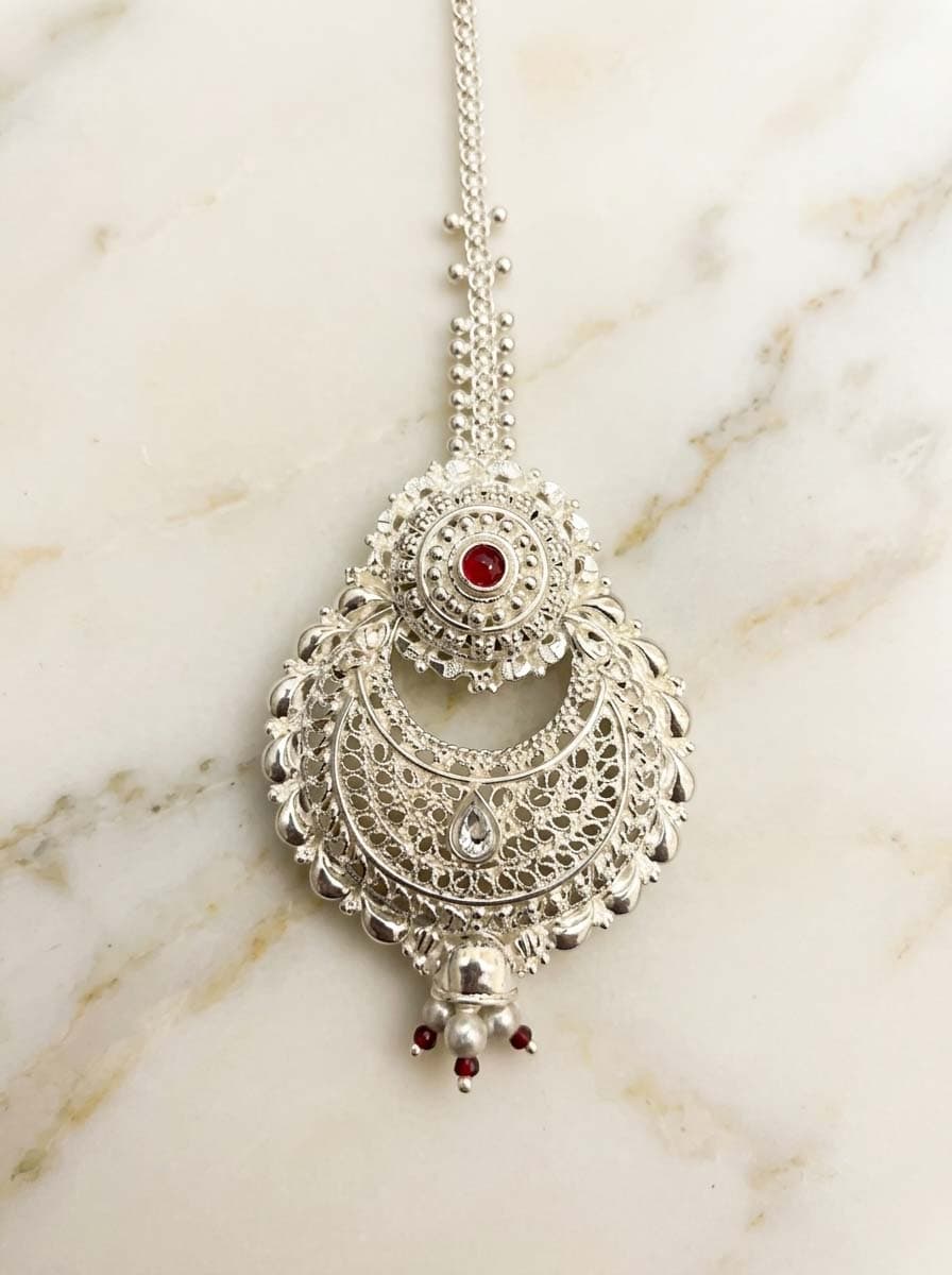 Kumaoni Sheeshphool in 925 sterling silver, view 2