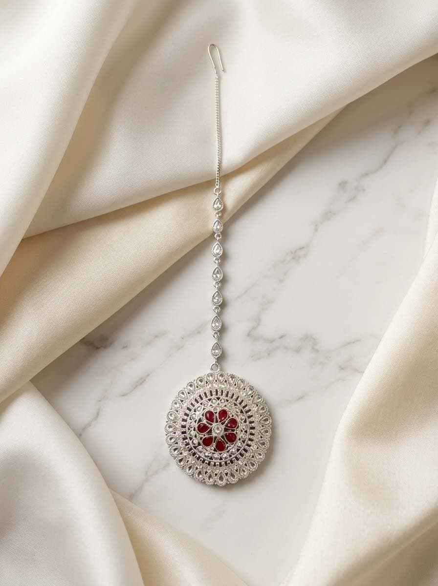 Rangili Maang Tika in 925 sterling silver