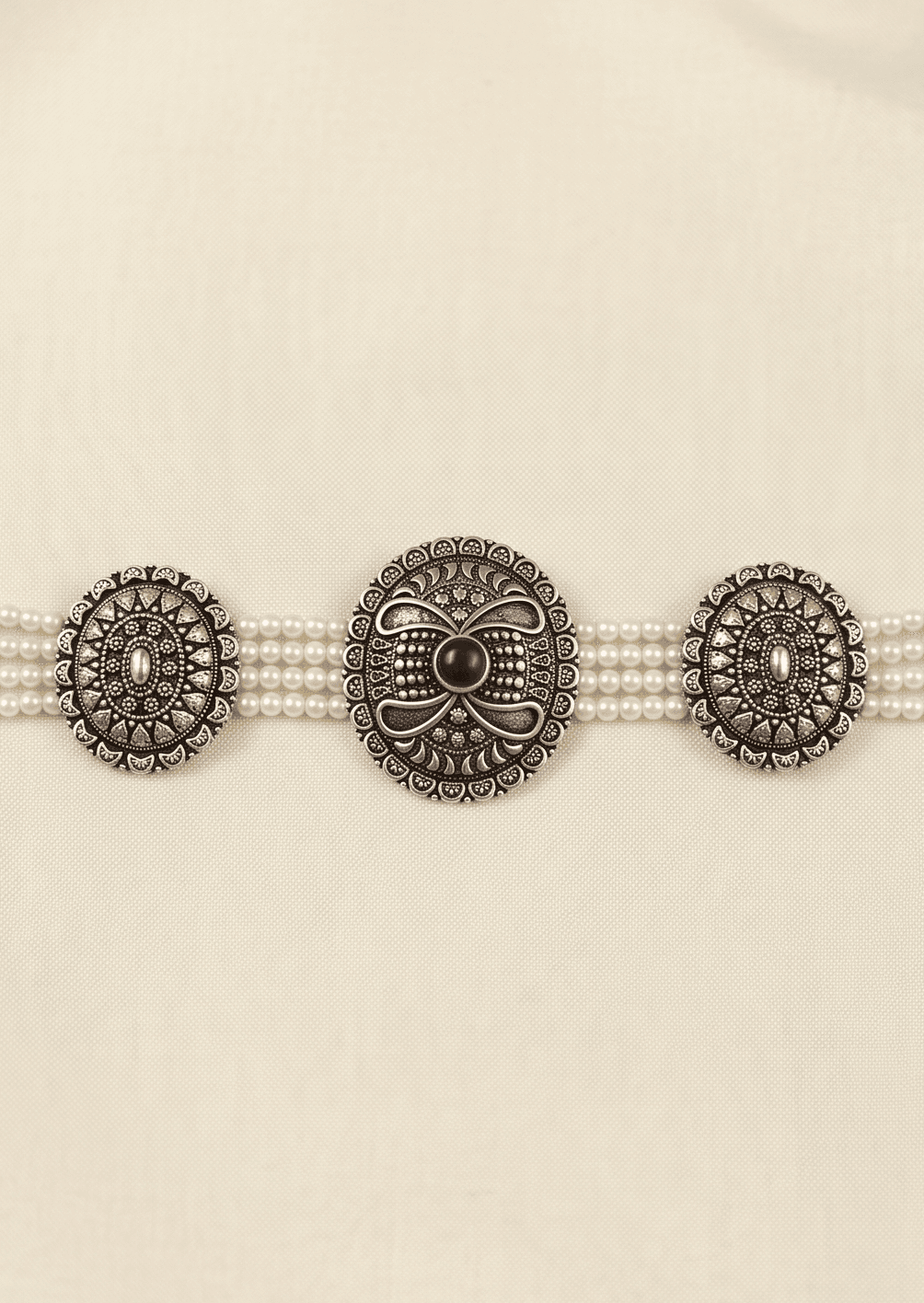 Teen Phuli Guluband in 925 sterling silver, view 2