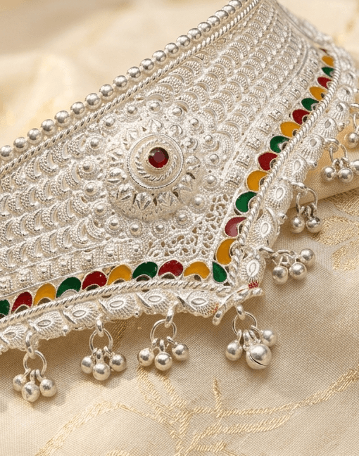 Rangili Hansuli in 925 sterling silver, view 2