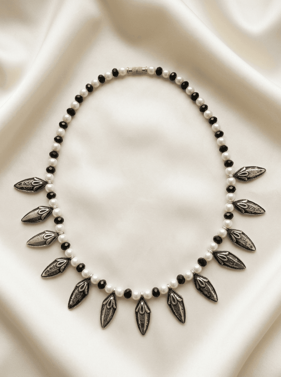 Traditional Kajal Champakali in 925 sterling silver